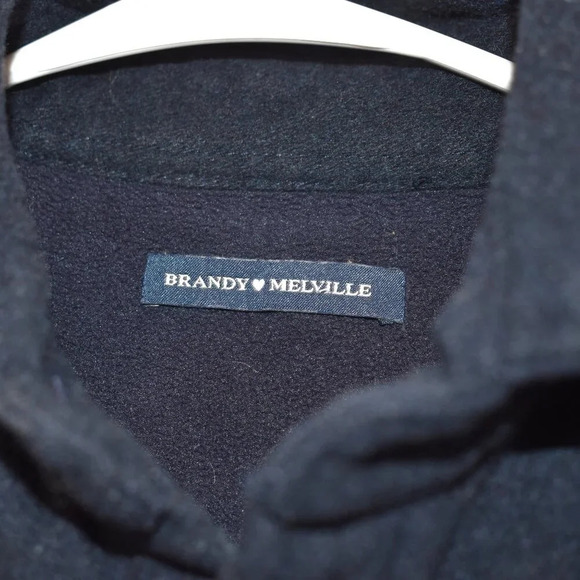 Brandy Melville Shacket Jacket Button Down Fleece Lined Wool Blend Heavyweight - Picture 8 of 16